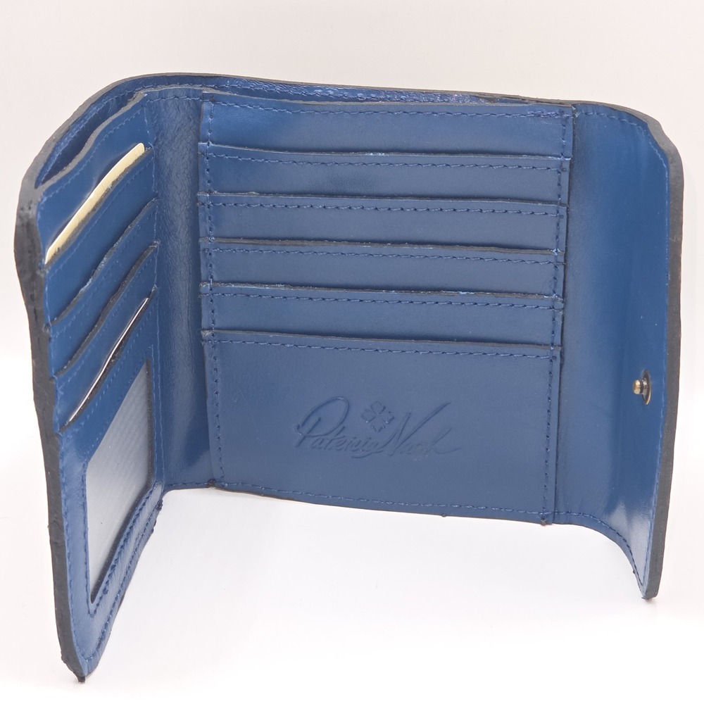 Patricia Nash Reiti Greek Floral Leather Wallet Folding Kisslock RFID Blocking - Picture 4 of 13